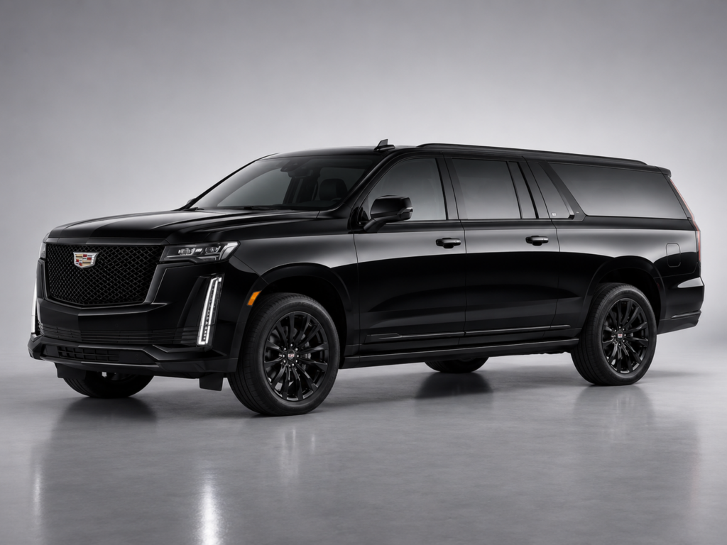 Black Cadillac Escalade luxury SUV, SUV rental in South Florida