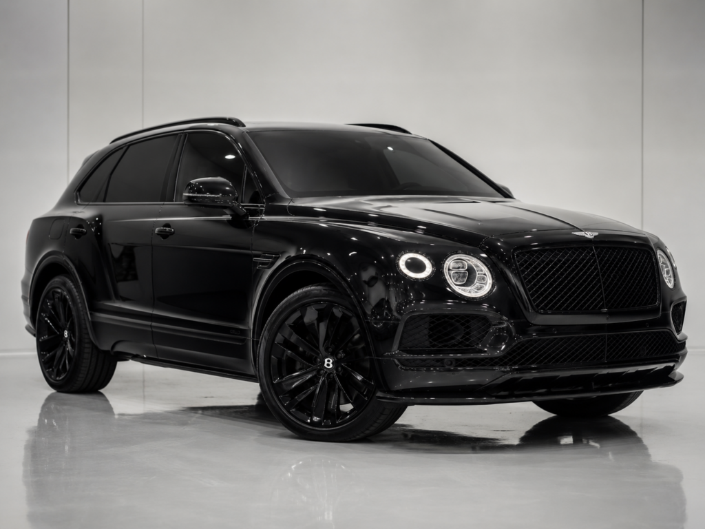 Black Bentley Bentayga luxury SUV, exotic SUV rental in Miami & Fort Lauderdale
