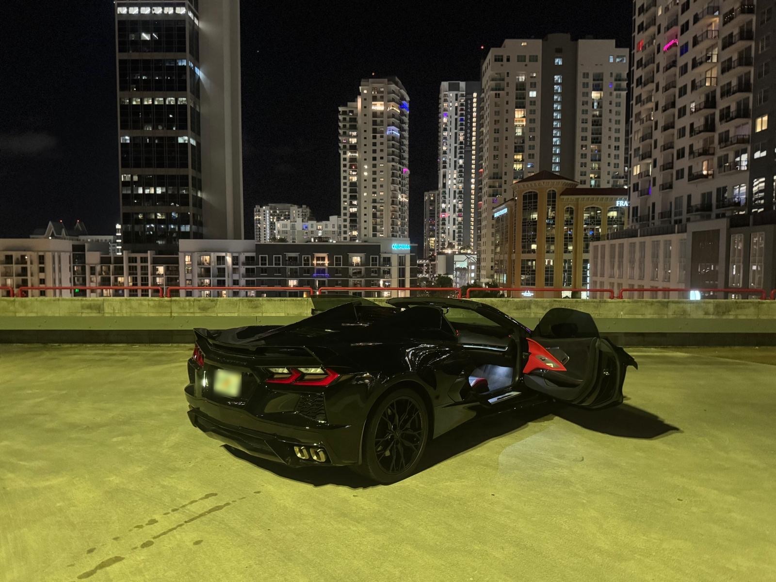 Black 2024 Chevrolet Corvette C8 Stingray rental Miami photo 3