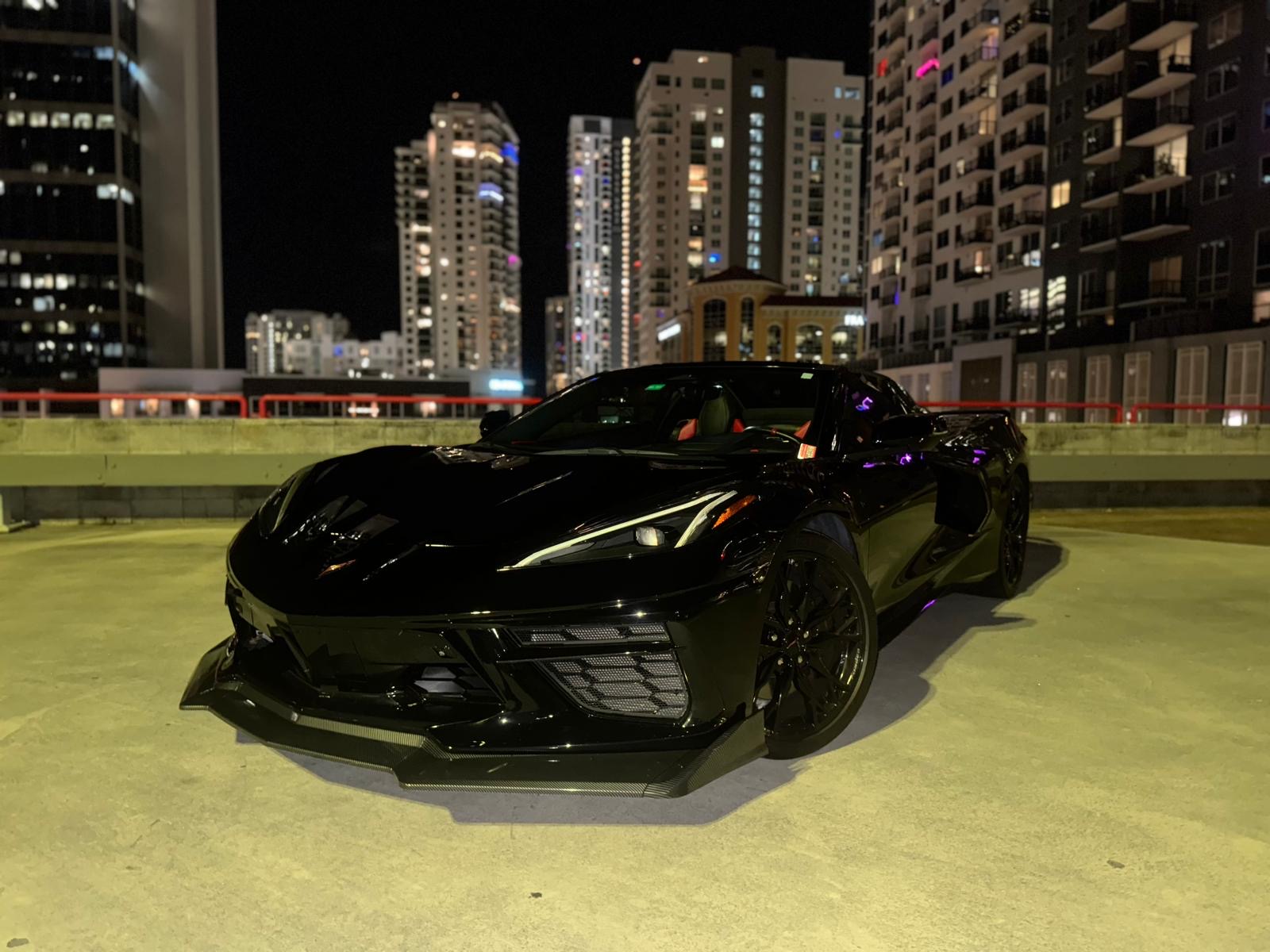 Black 2024 Chevrolet Corvette C8 Stingray rental Miami photo 4