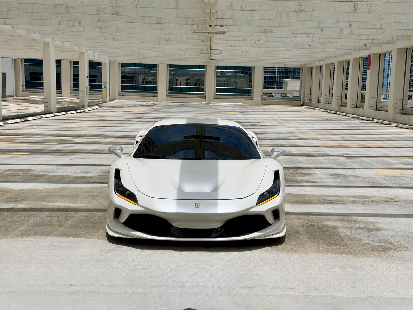 White Ferrari F8 Tributo rental Miami photo 1