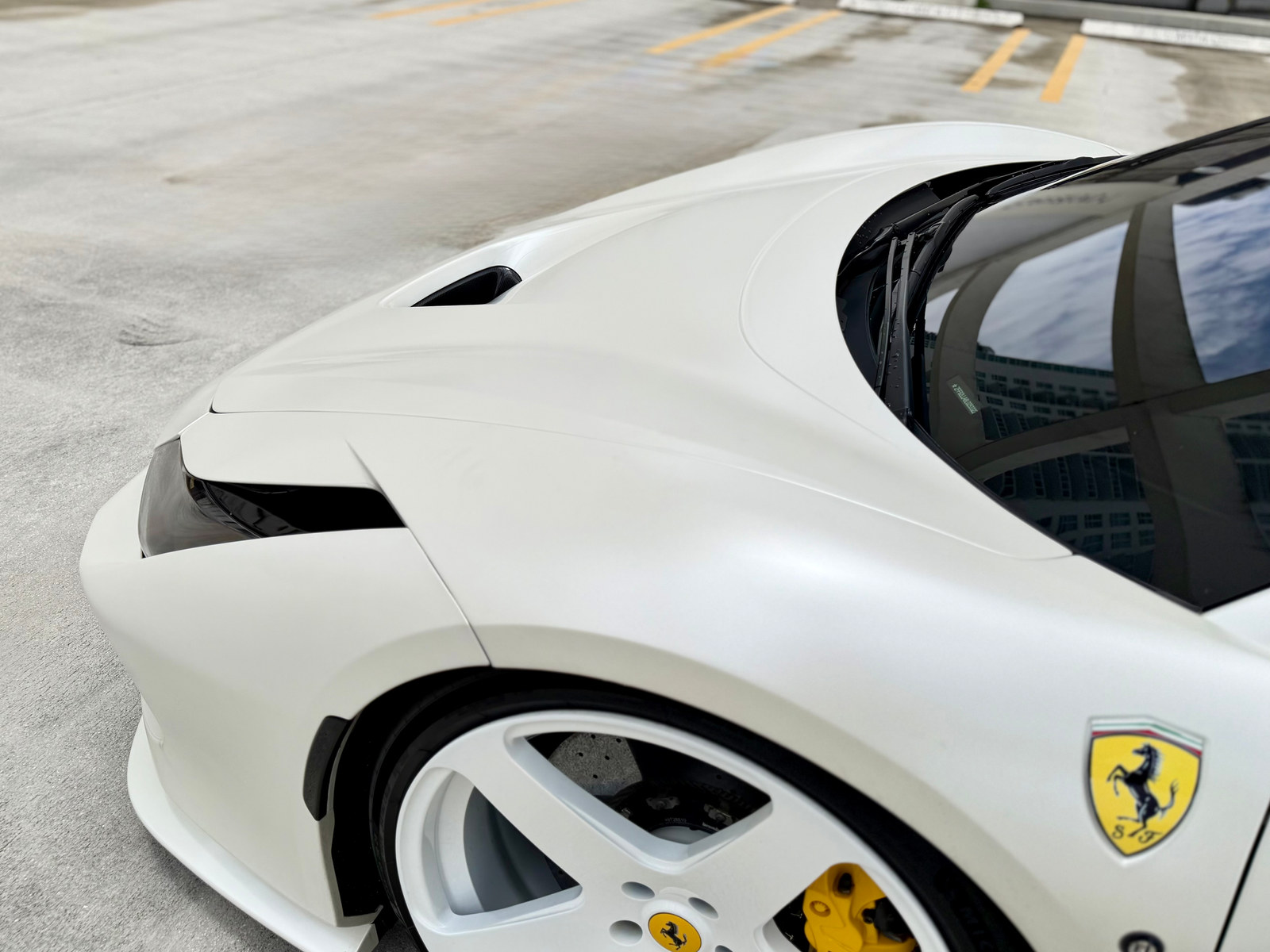 White Ferrari F8 Tributo rental Miami photo 2
