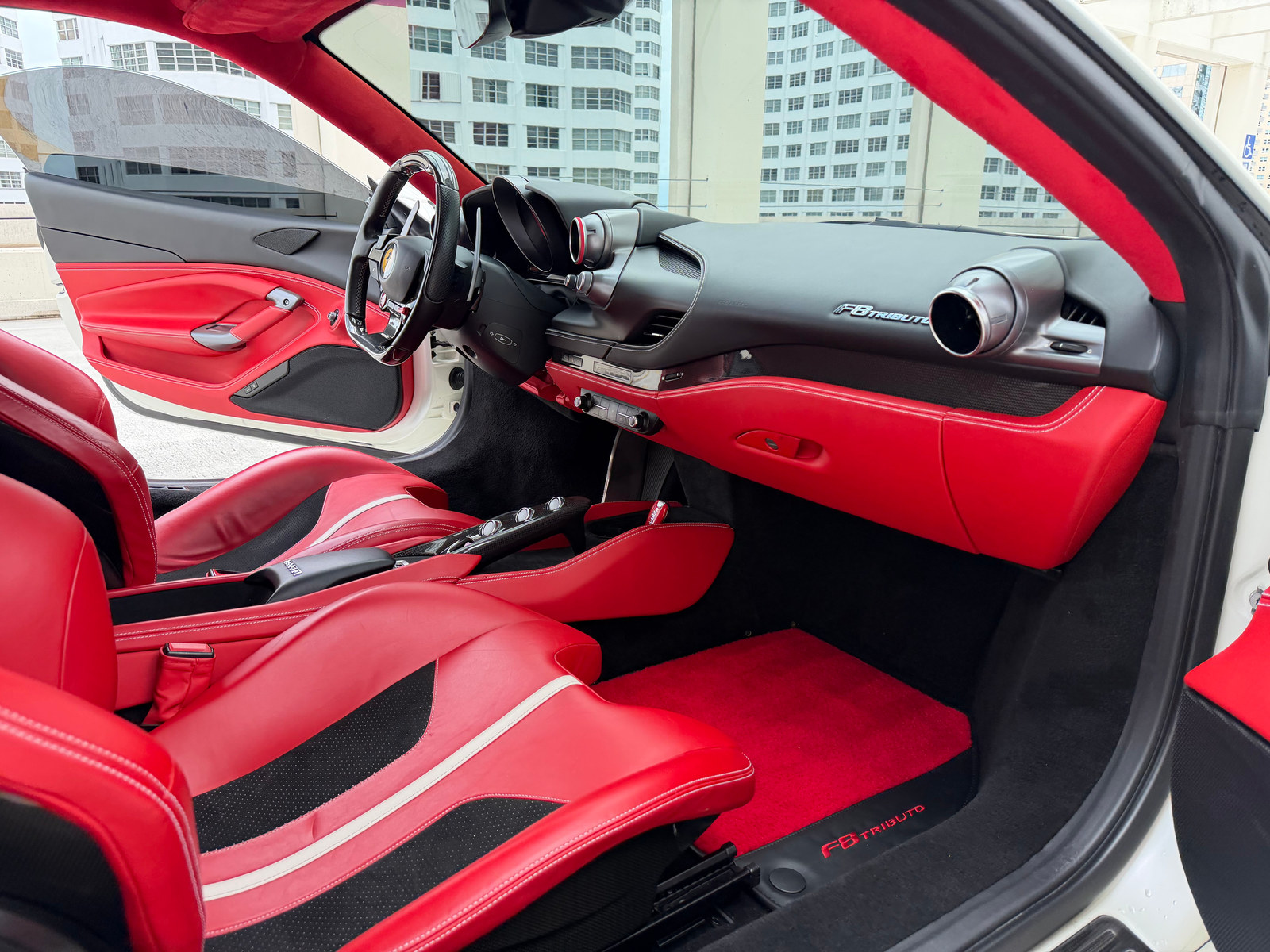 White Ferrari F8 Tributo rental Miami photo 6