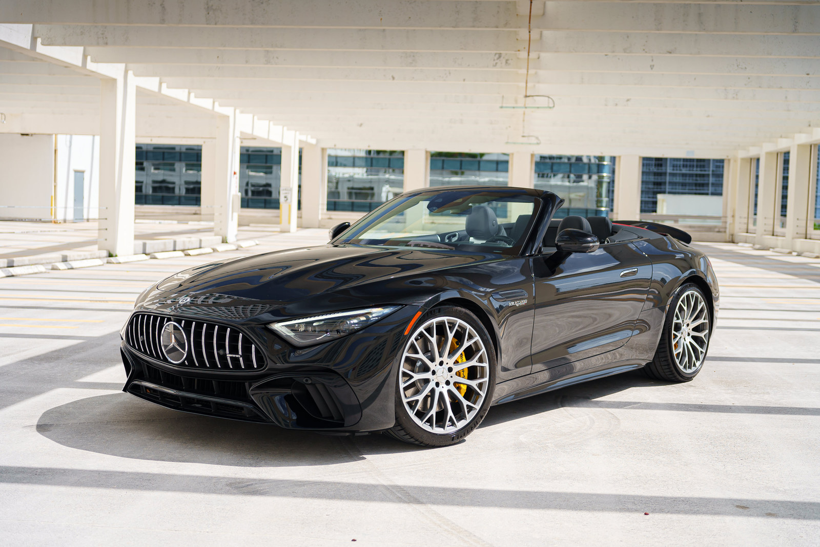 Black Mercedes-AMG SL55 rental Miami photo 1