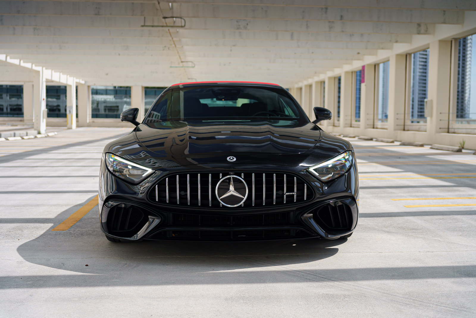 Black Mercedes-AMG SL55 rental Miami photo 2