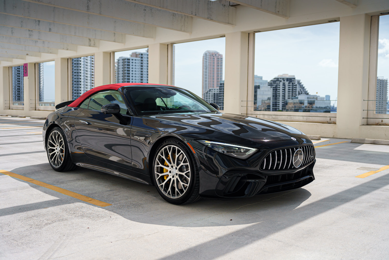 Black Mercedes-AMG SL55 rental Miami photo 3