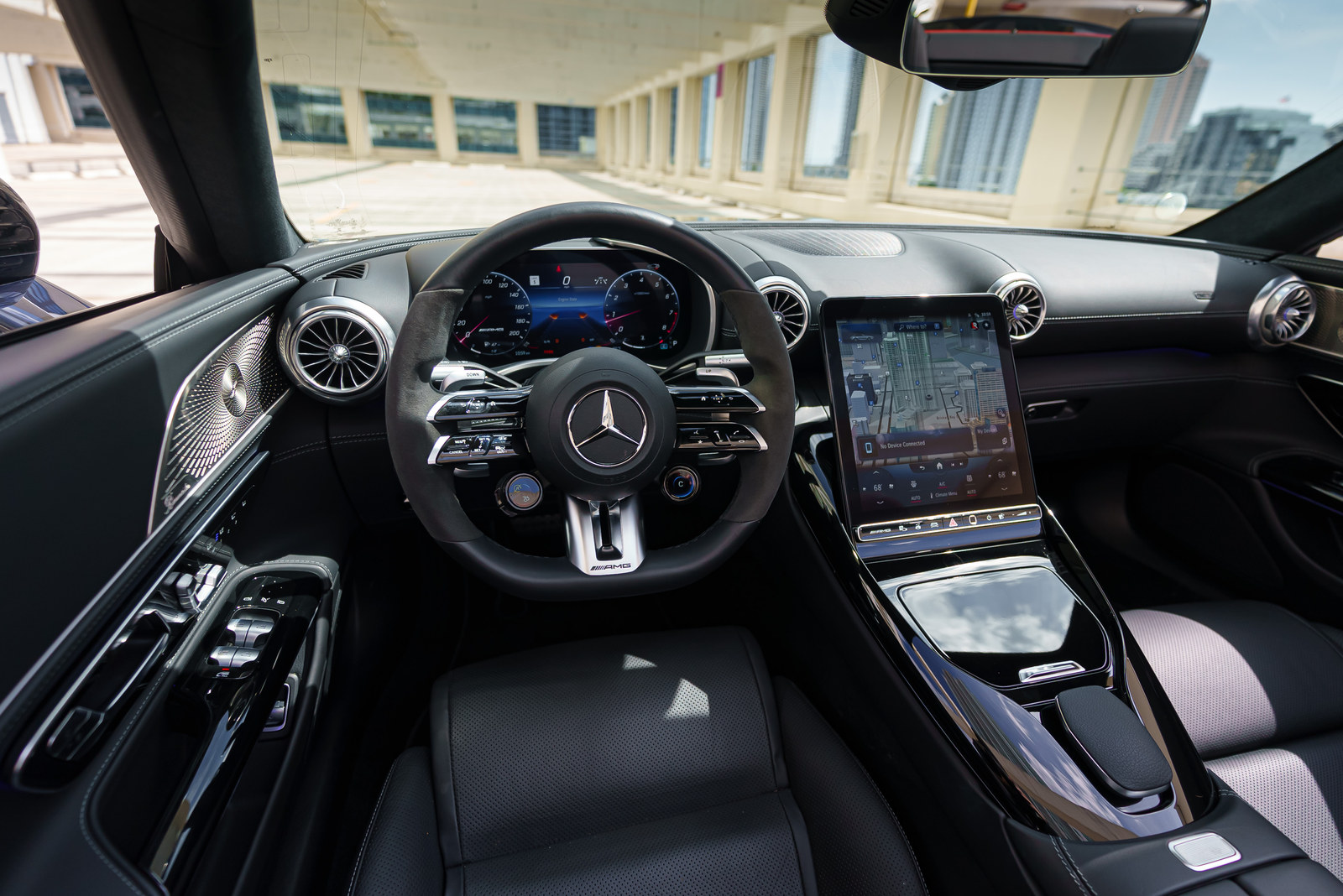 Black Mercedes-AMG SL55 rental Miami photo 6